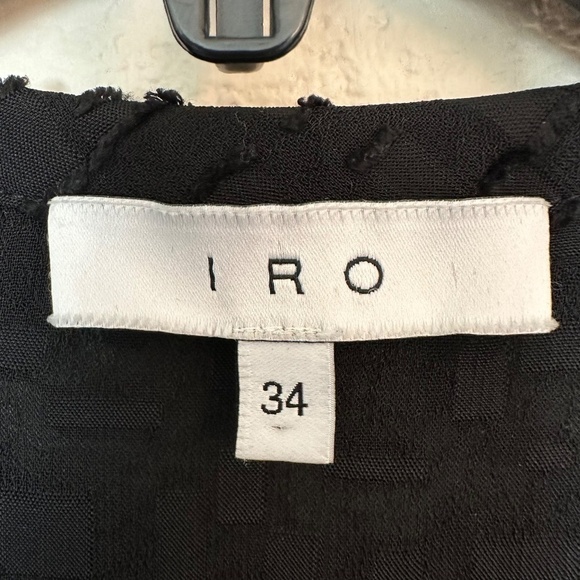 IRO Blouse Women's Size 34/US 4 Black Keyhole Neckline Long Sleeves with button - Picture 3 of 16